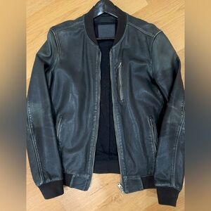 All Saints Men’s Leather Jacket Size Small Great Condition Barely Worn